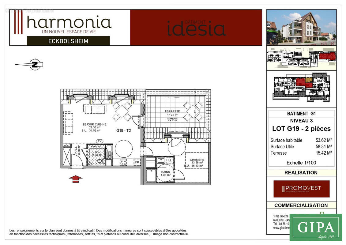 Appartement à ECKBOLSHEIM
