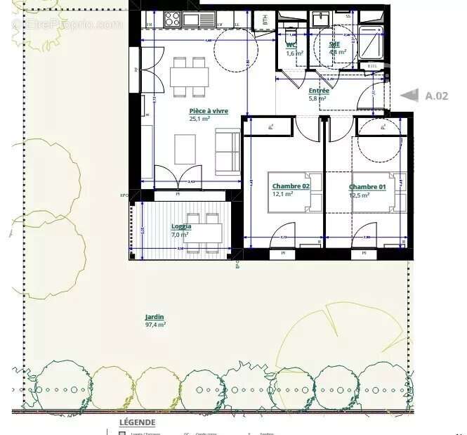 Appartement à LEOGNAN