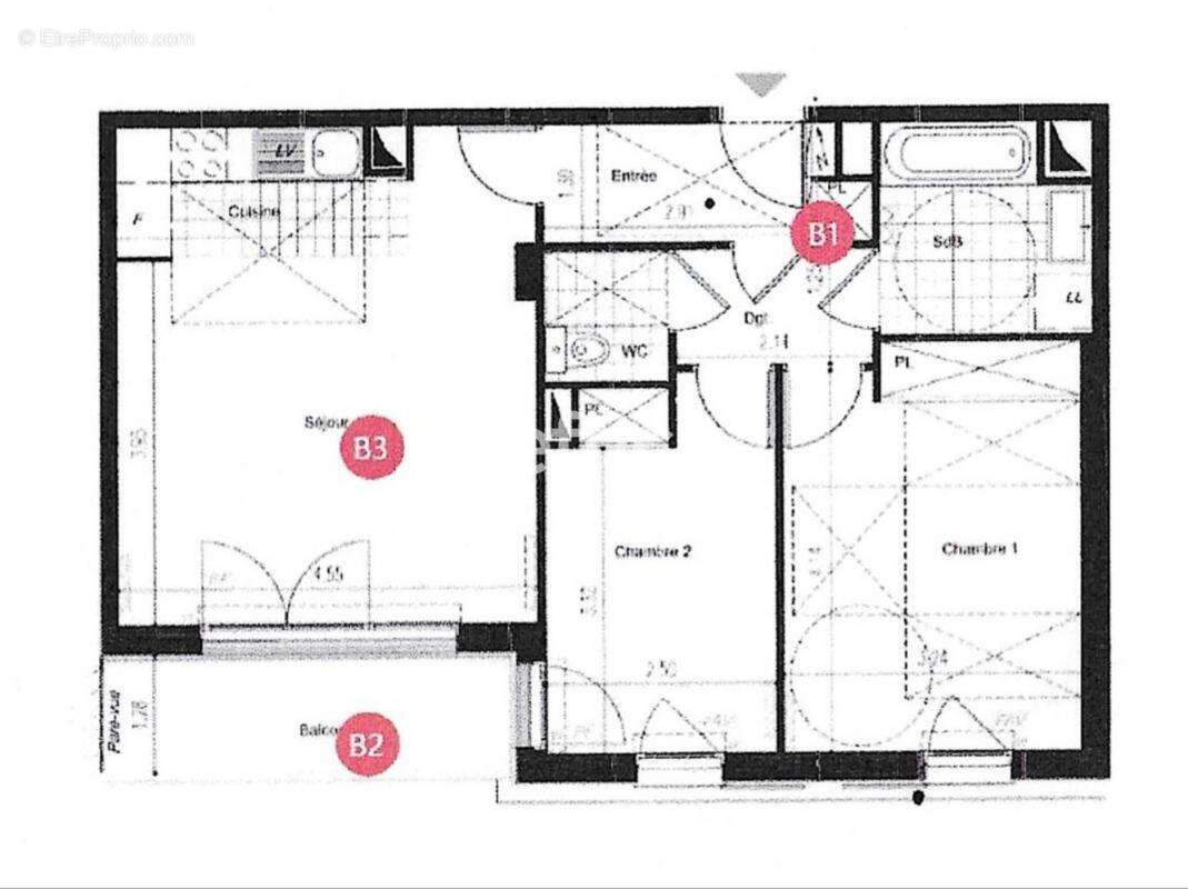 Appartement à FONTENAY-LE-FLEURY