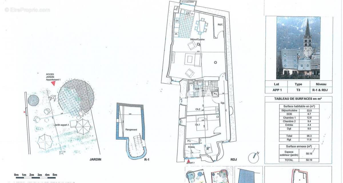 Appartement à LE MONETIER-LES-BAINS