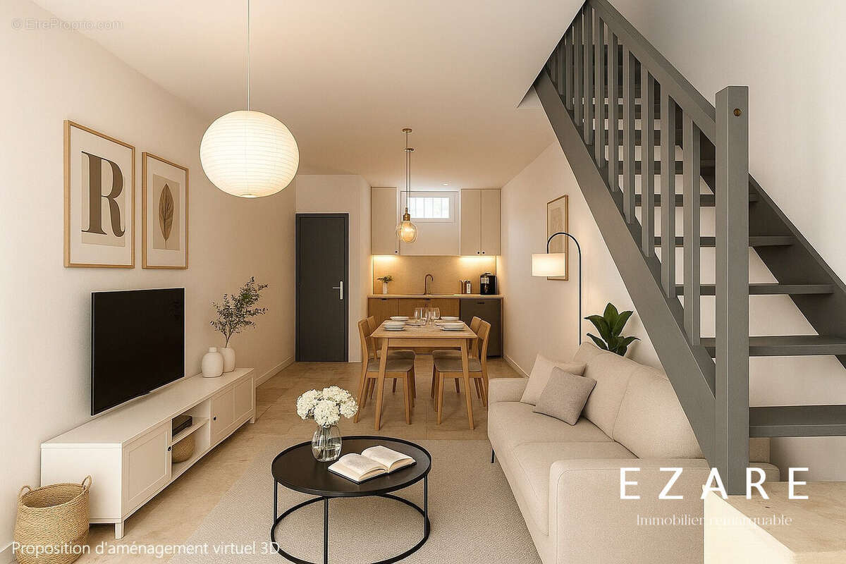 Proposition d&#039;aménagement de la pièce de vie  - Appartement à BEAUNE