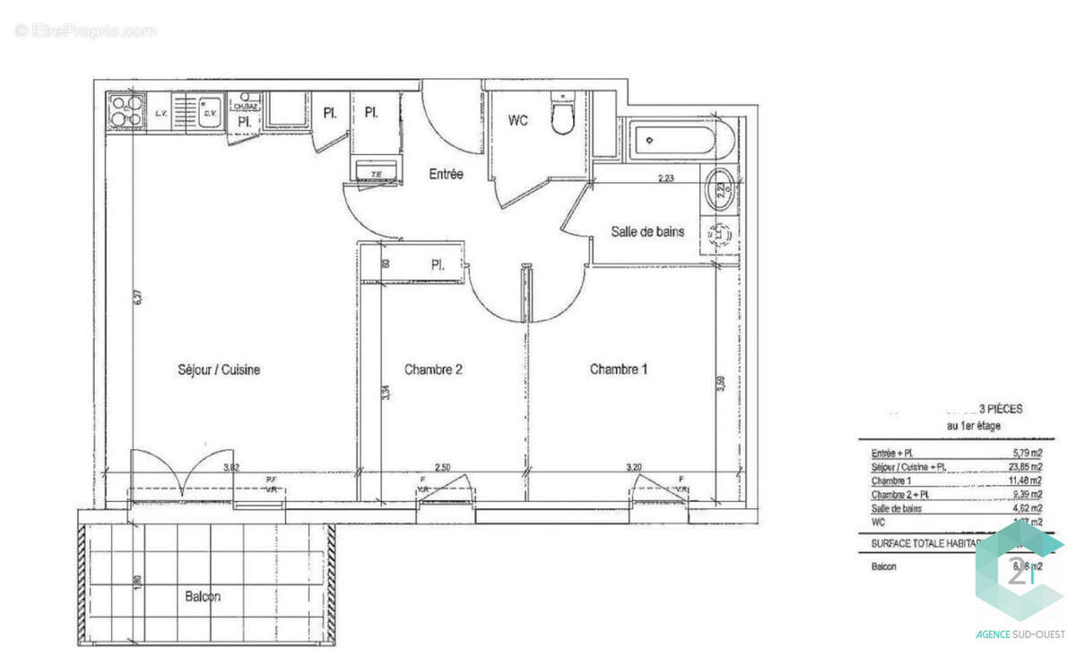 Appartement à TOULOUSE