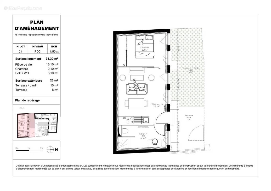 Appartement à PIERRE-BENITE