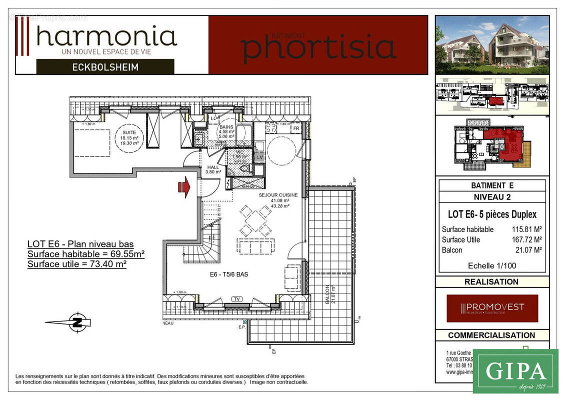 Appartement à ECKBOLSHEIM