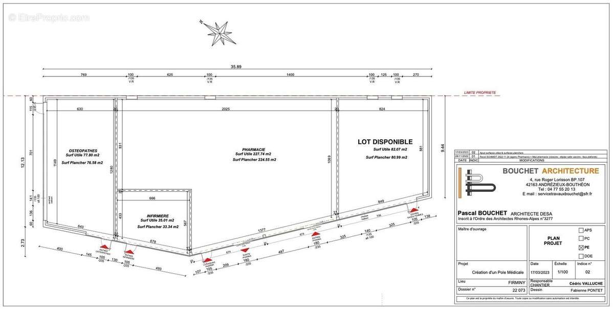 PLAN DE MASSE 2 - Commerce à FIRMINY