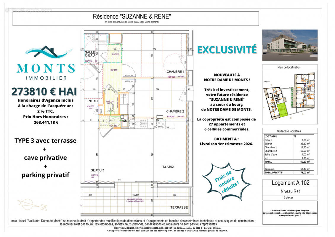 Appartement à NOTRE-DAME-DE-MONTS