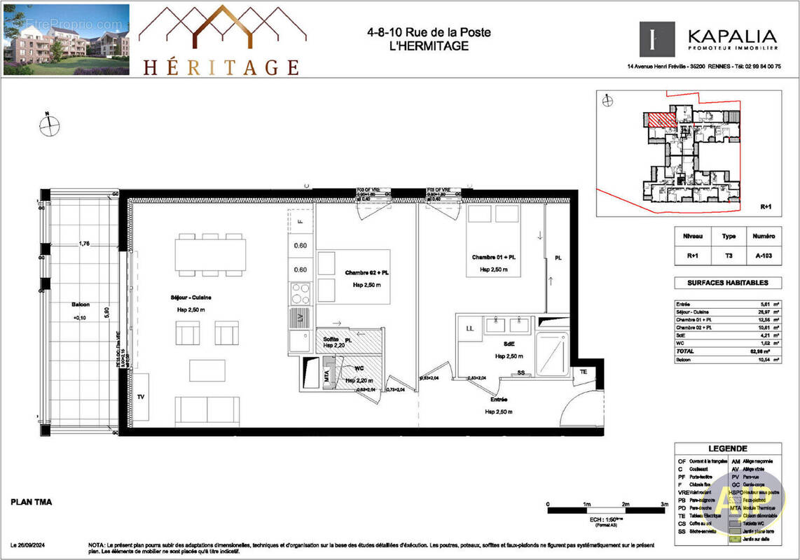 Appartement à L&#039;HERMITAGE