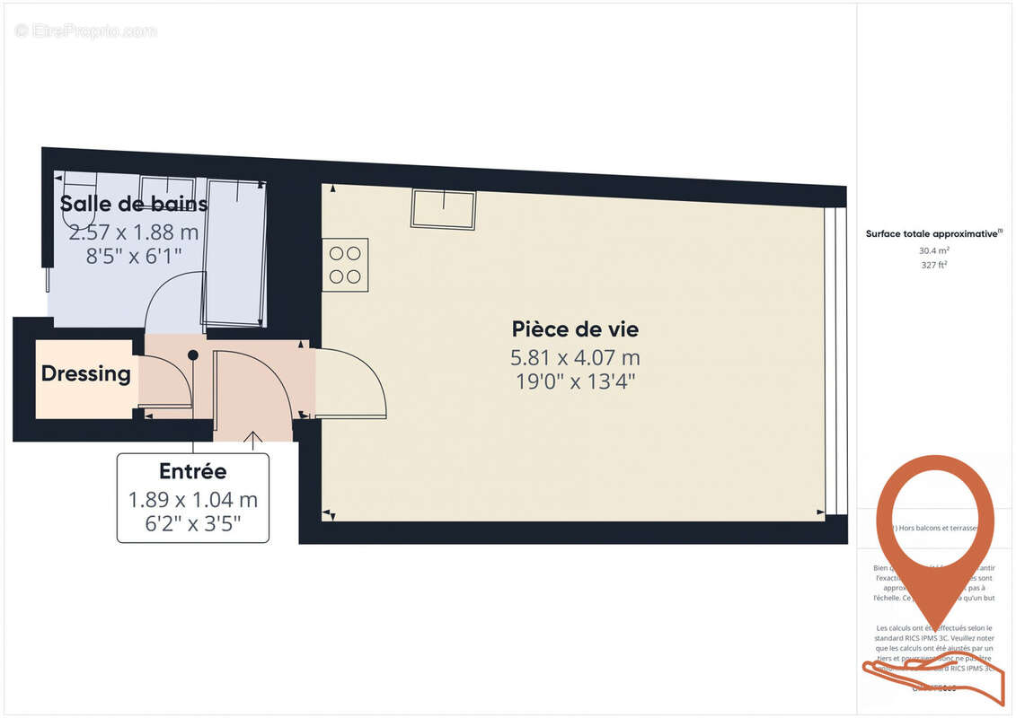 Appartement à PARIS-18E