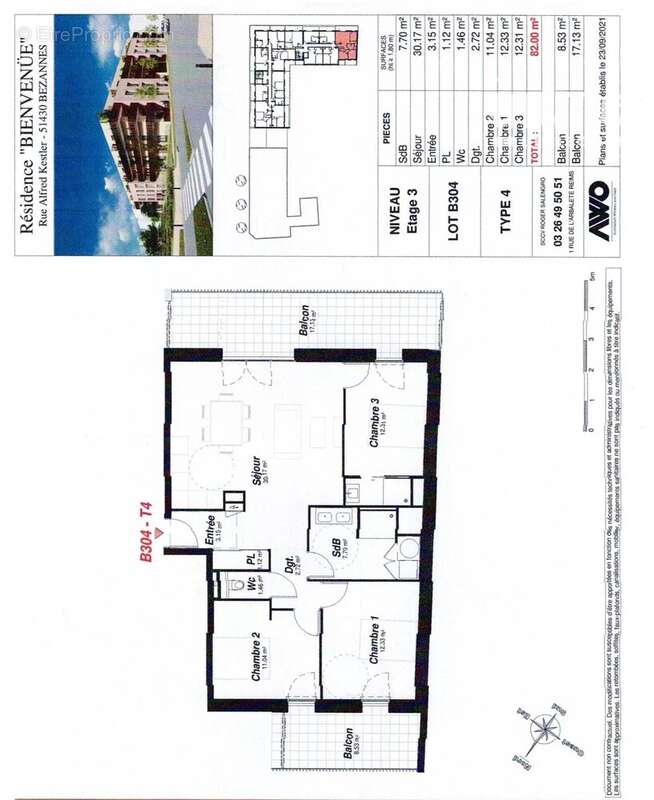 Appartement à BEZANNES