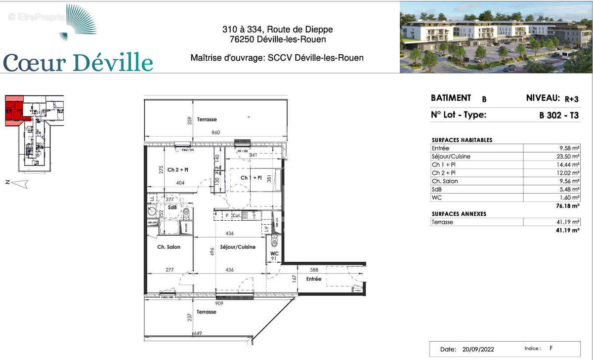 Appartement à DEVILLE-LES-ROUEN