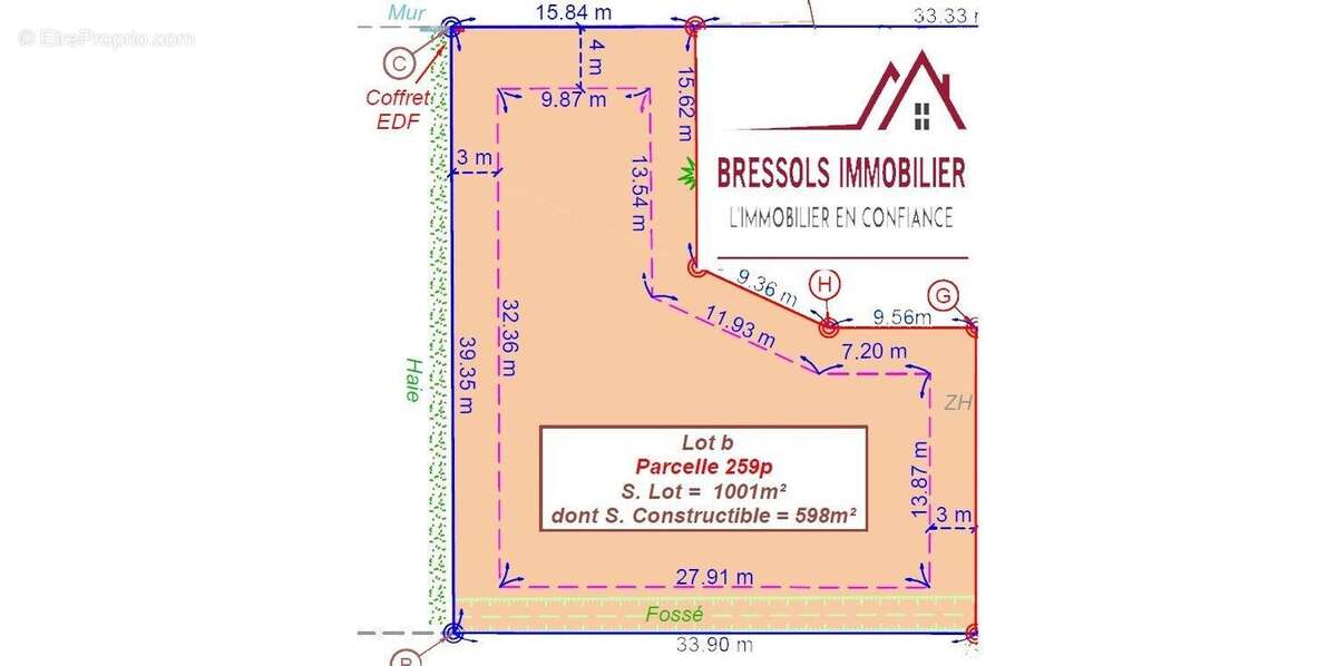 Terrain à BRESSOLS