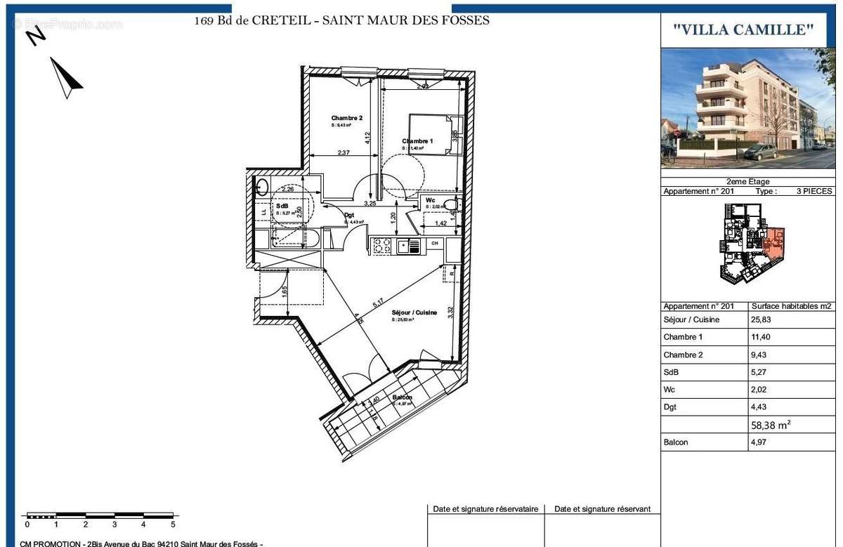 Appartement à SAINT-MAUR-DES-FOSSES