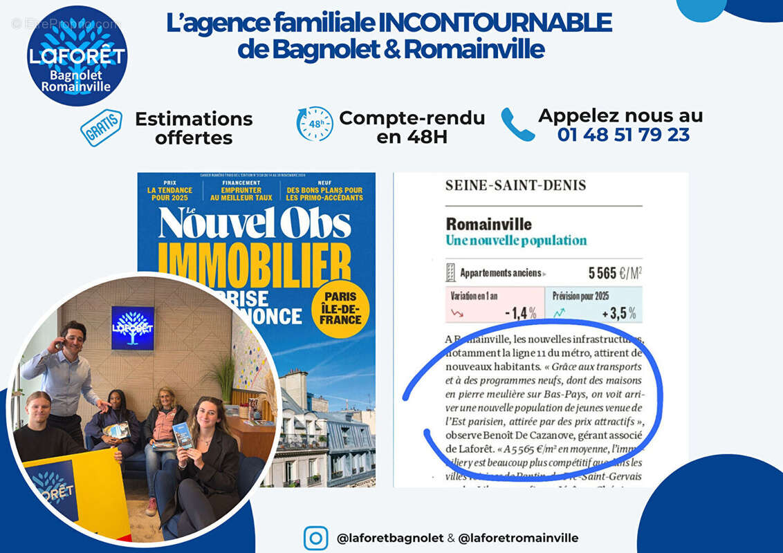 Appartement à ROMAINVILLE