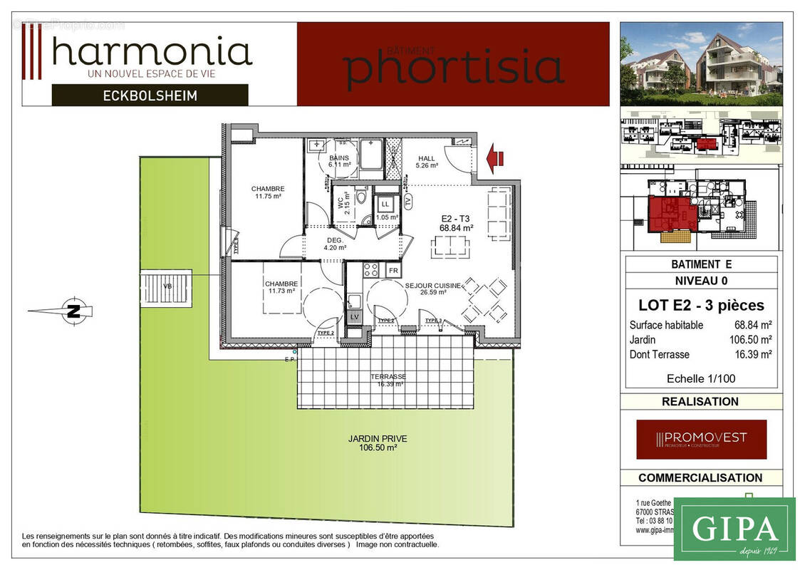 Appartement à ECKBOLSHEIM