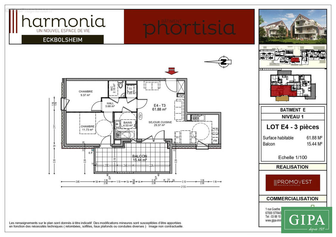 Appartement à ECKBOLSHEIM