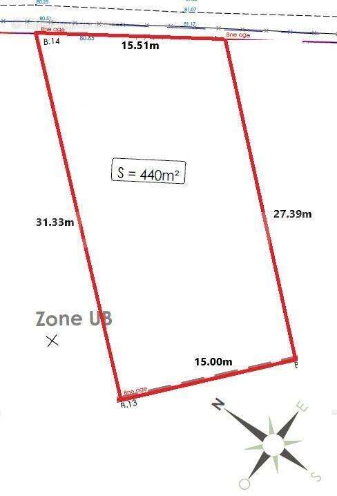 Plan Terrain 440m² - Terrain à MAGNY-LE-HONGRE