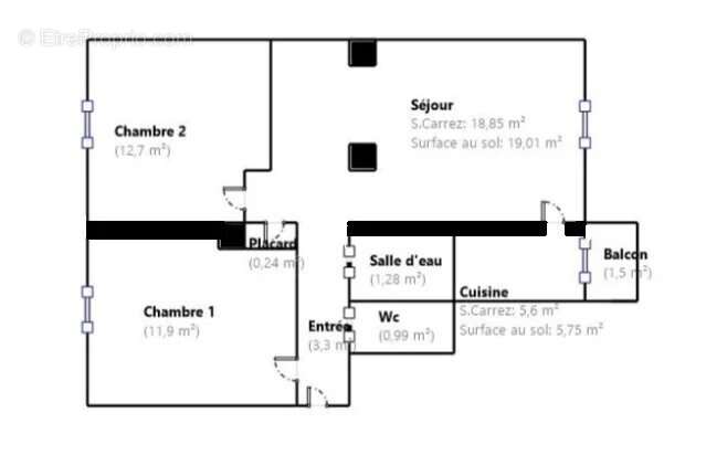 Appartement à PARIS-18E